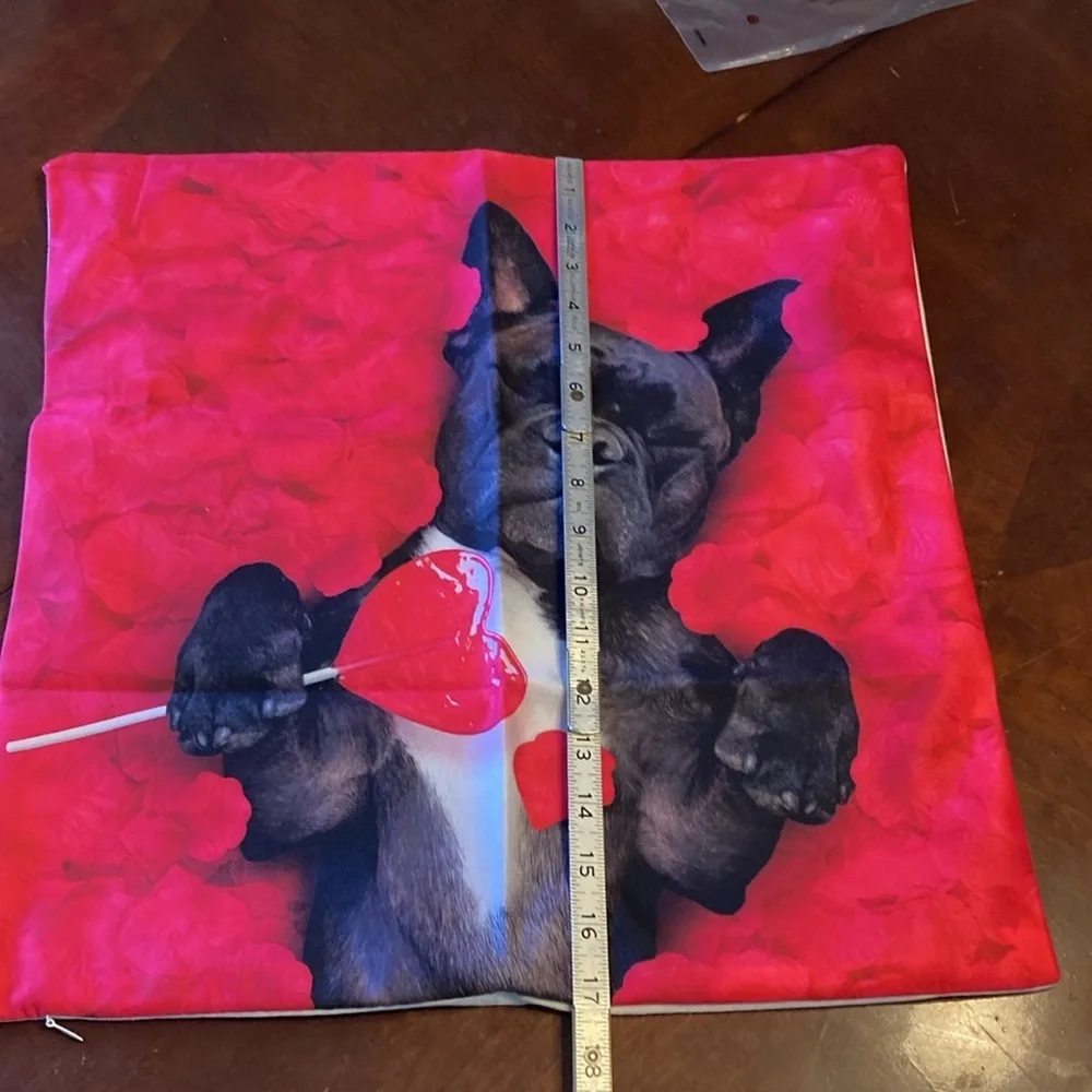 Beautiful Dog Print Cushion Cover Without Filler new 17/17